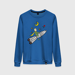 Женский свитшот Маленький принц на ракете