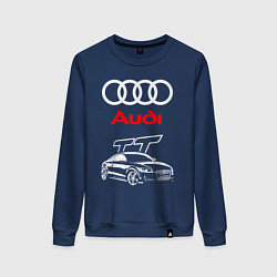 Свитшот хлопковый женский AUDI TT АУДИ ТТ СПОРТ, цвет: тёмно-синий