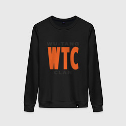 Свитшот хлопковый женский Wu-Tang WTC, цвет: черный
