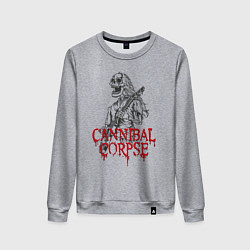 Свитшот хлопковый женский Cannibal Corpse Труп Каннибала Z, цвет: меланж