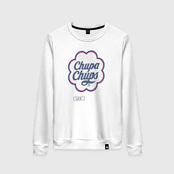Свитшот хлопковый женский Chupa Chups, цвет: белый