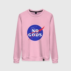 Свитшот хлопковый женский No Gods, цвет: светло-розовый
