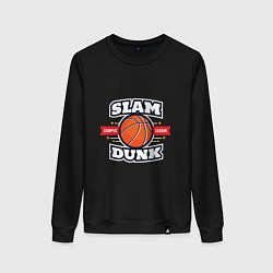 Свитшот хлопковый женский Slam Dunk, цвет: черный