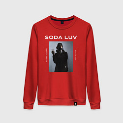 Свитшот хлопковый женский SODA LUV, цвет: красный