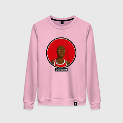 Свитшот хлопковый женский Retro Jordan, цвет: светло-розовый