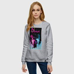 Свитшот хлопковый женский DRIVE фильм, цвет: меланж — фото 2