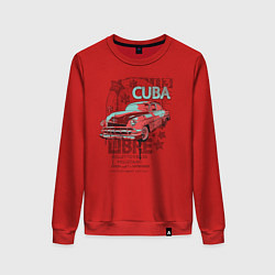 Свитшот хлопковый женский Cuba Libre, цвет: красный