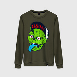 Свитшот хлопковый женский Zombie casual, цвет: хаки