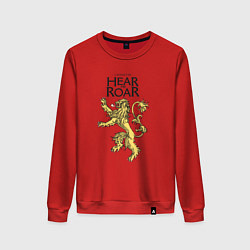 Свитшот хлопковый женский Lannister Hear me Roar, цвет: красный