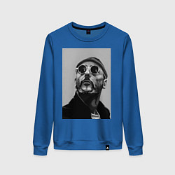 Свитшот хлопковый женский Leon, цвет: синий