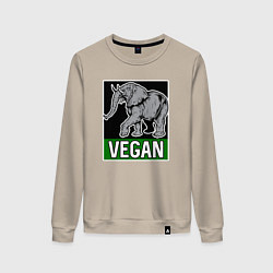 Женский свитшот Vegan elephant