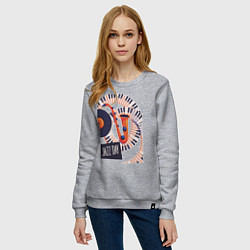 Свитшот хлопковый женский Джаз, цвет: меланж — фото 2