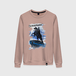 Свитшот хлопковый женский The Bronze Horseman, цвет: пыльно-розовый