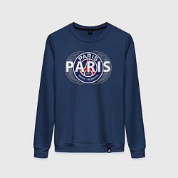 Свитшот хлопковый женский PSG Core Wordmark Graphic New 202223, цвет: тёмно-синий