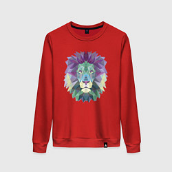 Свитшот хлопковый женский Lion, цвет: красный