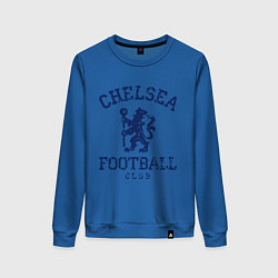 Свитшот хлопковый женский Chelsea FC: Lion, цвет: синий