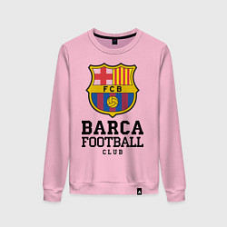 Свитшот хлопковый женский Barcelona Football Club, цвет: светло-розовый