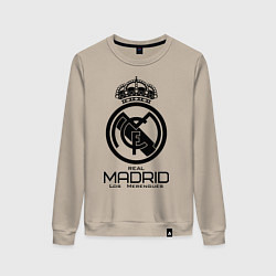 Свитшот хлопковый женский Real Madrid, цвет: миндальный