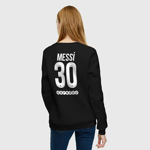 Женский свитшот Messi 30 PSG / Черный – фото 4