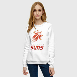 Свитшот хлопковый женский Suns Basketball, цвет: белый — фото 2