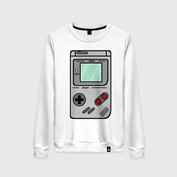 Свитшот хлопковый женский Тетрис, цвет: белый