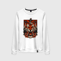 Свитшот хлопковый женский Red Tiger, цвет: белый