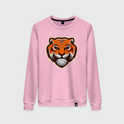 Свитшот хлопковый женский Мудрый Тигр, цвет: светло-розовый