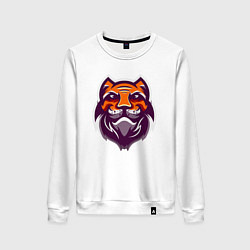 Свитшот хлопковый женский Tiger Smile, цвет: белый