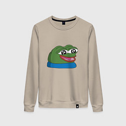 Свитшот хлопковый женский Pepe happy Пепе хеппи, цвет: миндальный