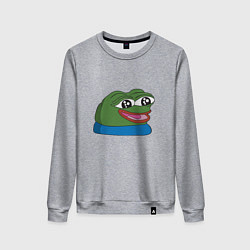 Свитшот хлопковый женский Pepe happy Пепе хеппи, цвет: меланж