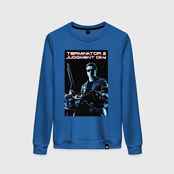 Свитшот хлопковый женский Арнольд Шварценеггер, цвет: синий