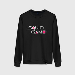 Свитшот хлопковый женский Squid Game name, цвет: черный
