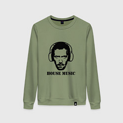 Свитшот хлопковый женский Dr House music, цвет: авокадо