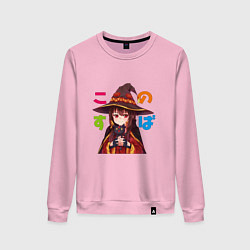Свитшот хлопковый женский Meg Black Cаt, цвет: светло-розовый