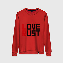 Свитшот хлопковый женский Love Rust, цвет: красный