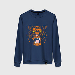 Свитшот хлопковый женский Mood Tiger, цвет: тёмно-синий