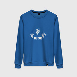 Свитшот хлопковый женский Пульс Дзюдо, цвет: синий