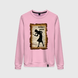 Свитшот хлопковый женский Нэнси Дрю Nancy Drew, цвет: светло-розовый