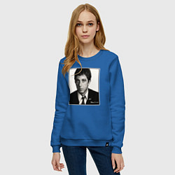 Свитшот хлопковый женский Аль Пачино Al Pacino, цвет: синий — фото 2
