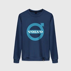 Свитшот хлопковый женский Volvo логотип, цвет: тёмно-синий