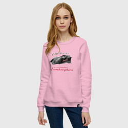 Свитшот хлопковый женский Lamborghini Bandido concept, цвет: светло-розовый — фото 2