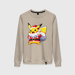 Женский свитшот НОВОГОДНИЙ ПИКАЧУ САНТА КЛАУС