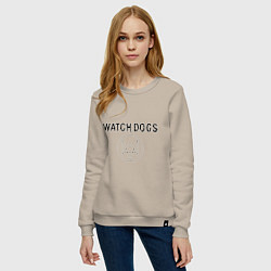 Свитшот хлопковый женский Watch Dogs, цвет: миндальный — фото 2