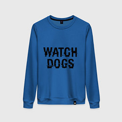 Свитшот хлопковый женский Watch Dogs, цвет: синий