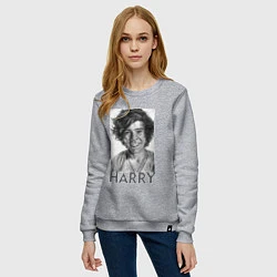 Свитшот хлопковый женский Harry Styles, цвет: меланж — фото 2