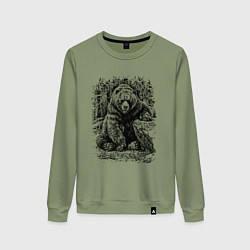 Женский свитшот Истинный хозяин Русского леса