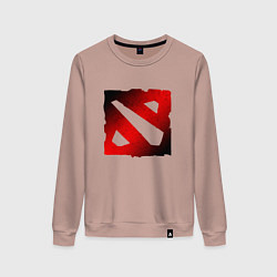 Женский свитшот ЧЁРНО КРАСНОЕ ЛОГО ДОТА 2 DOTA 2 LOGO