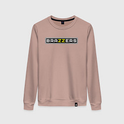 Свитшот хлопковый женский Brazzers, цвет: пыльно-розовый