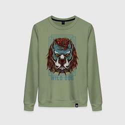 Женский свитшот Бульдог в ошейнике