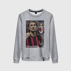Свитшот хлопковый женский Paolo Cesare Maldini - Milan, captain, цвет: меланж